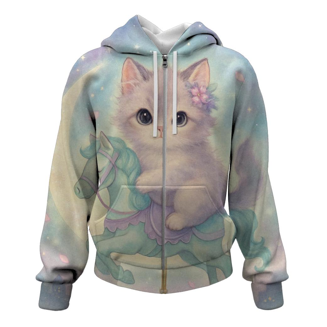 Moonbeam Kitten Carousel hoodie styles