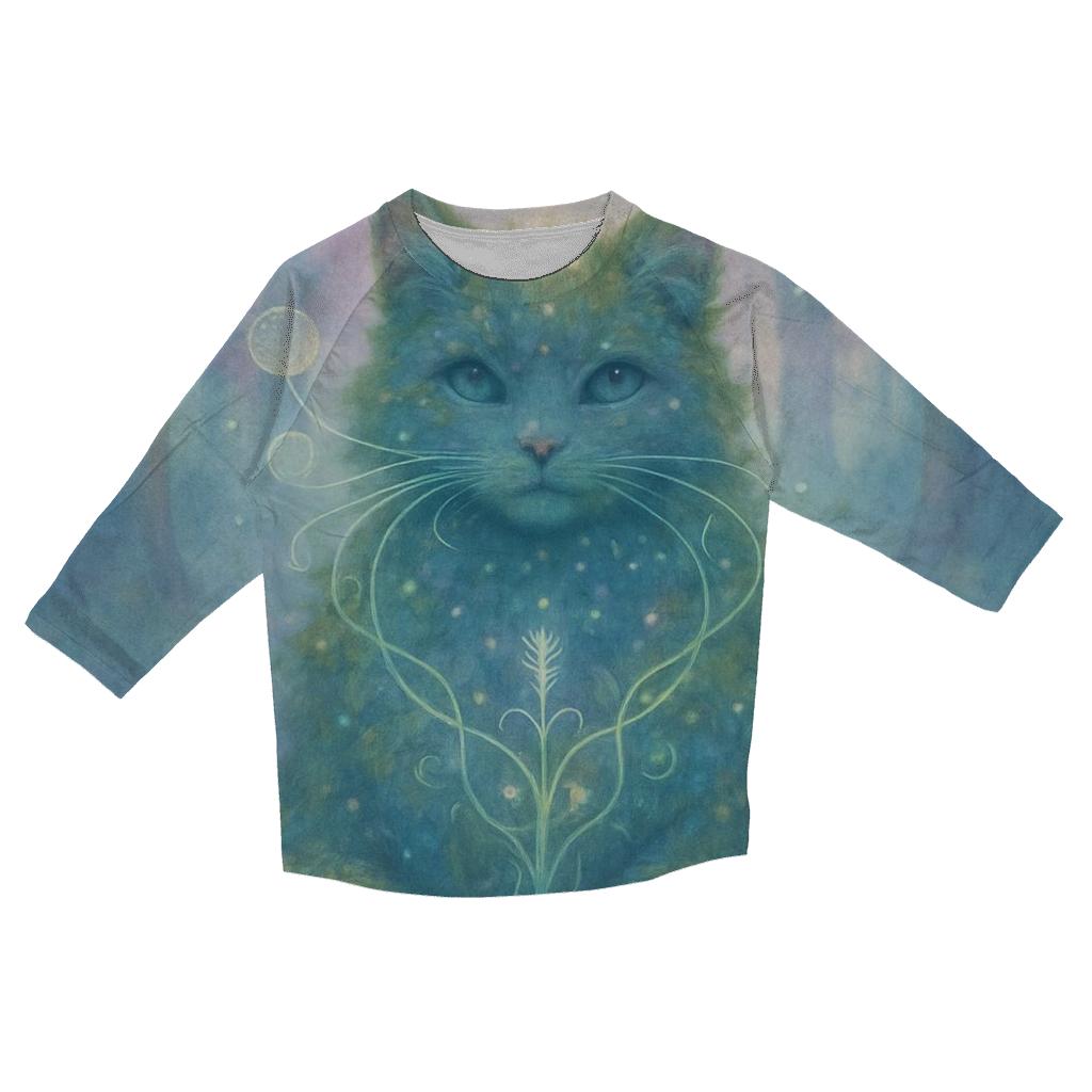 Dreamweaver Forest Spirit Cat personalized 3/4 sleeve tees