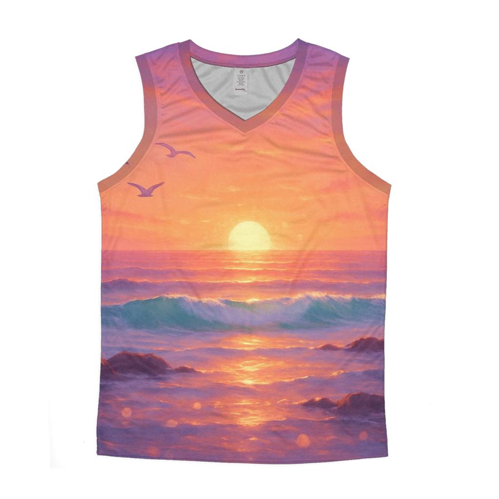 Coral Tide Horizon graphic print tank tops