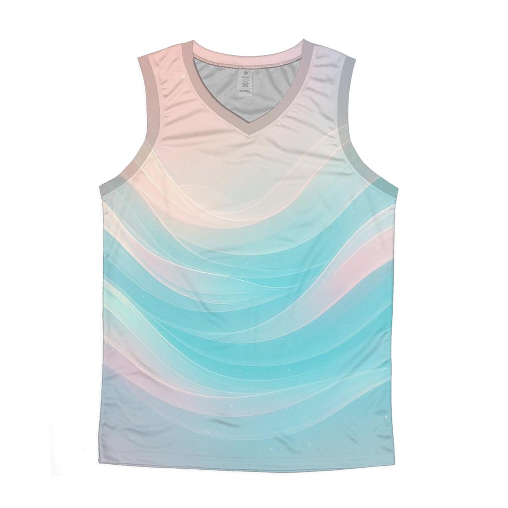 Aurora Waves Gradient sports performance tank tops