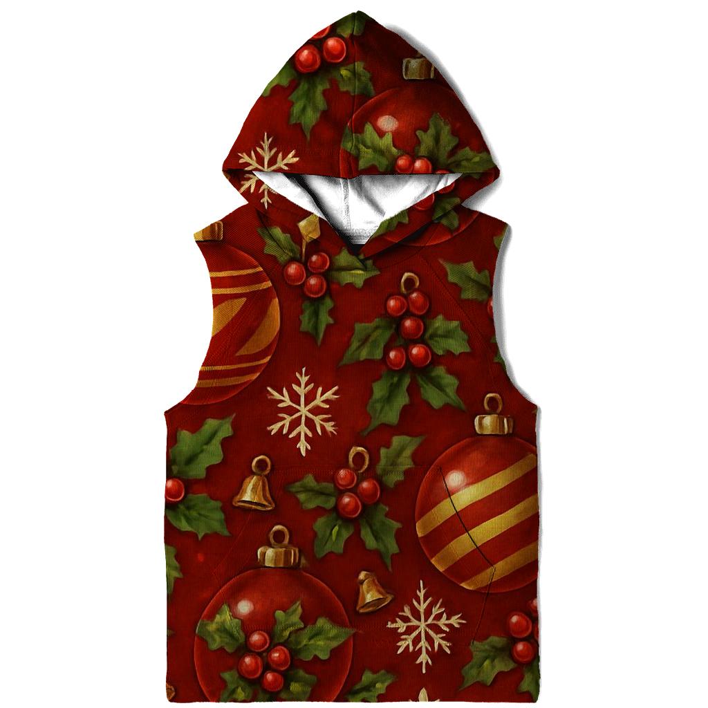 Classic Ornament Grid On Red Background designer hoodies
