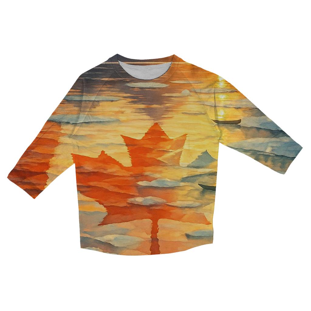 Canada Maple Reflection cotton quarter sleeve shirts