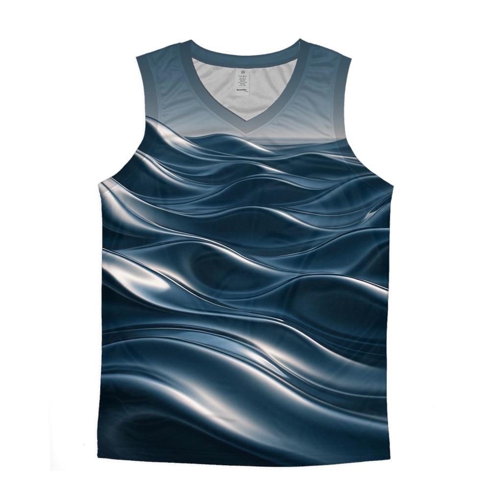 Liquid Metal Dunes cotton sleeveless tops