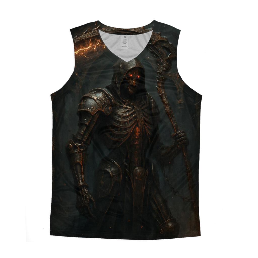 Clockwork Reaper Of The Iron Abbey graphic print tank tops