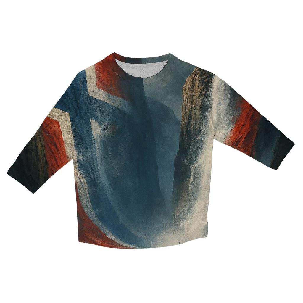 Norway Fjord Surreal designer 3/4 sleeve blouses