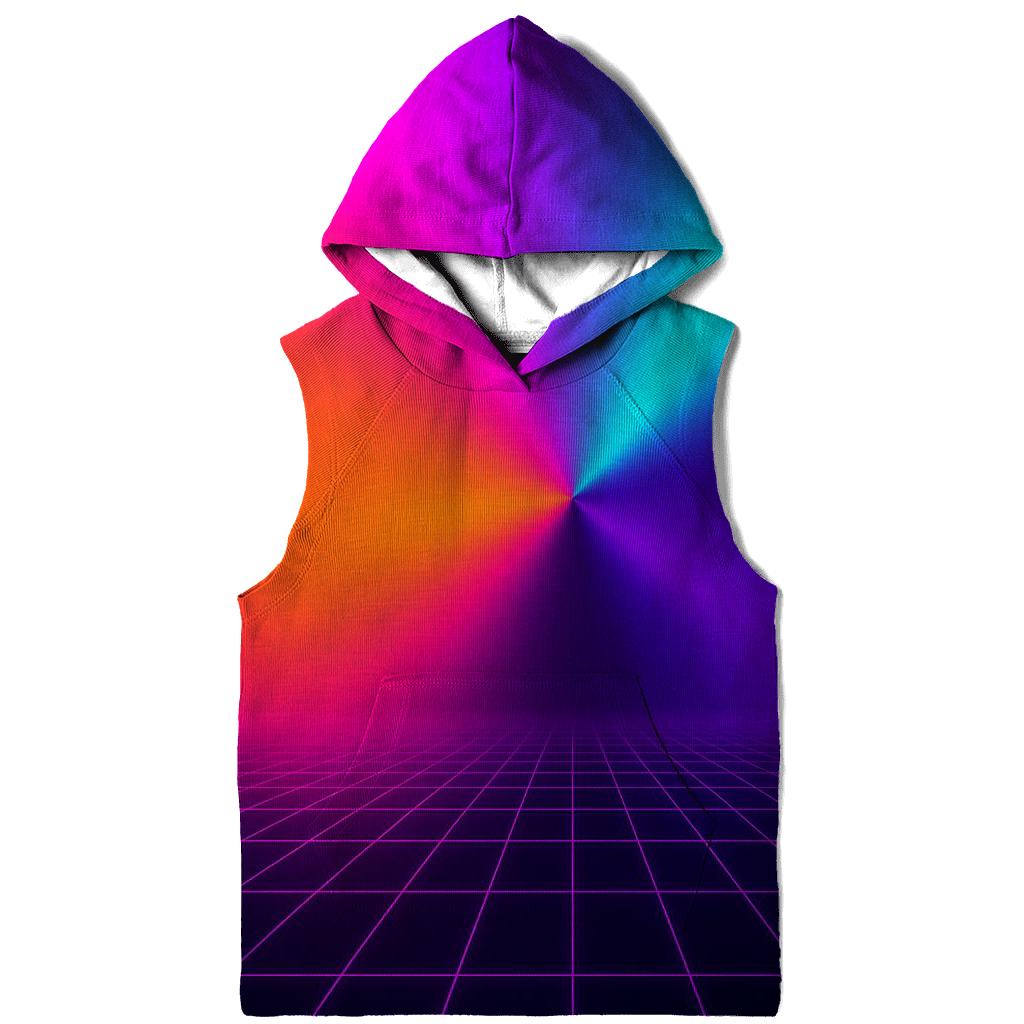 Neon Grid Sunset hoodie styles