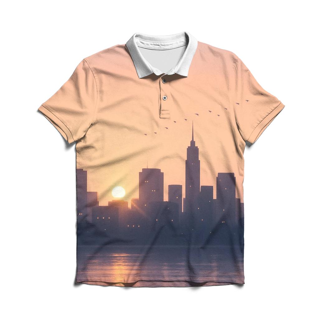 Lavender City Lullaby stylish collar polo tees
