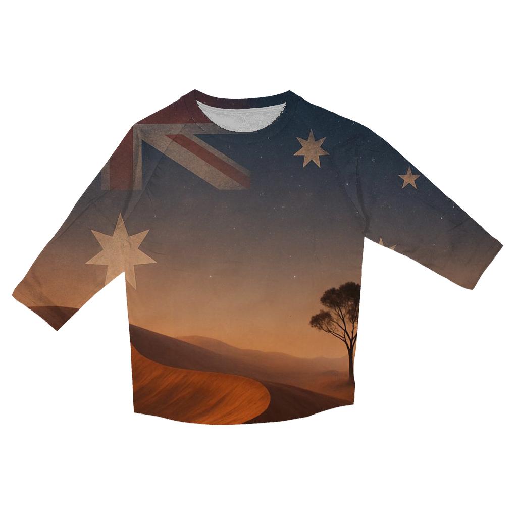 Australia Outback Gradient cotton quarter sleeve shirts