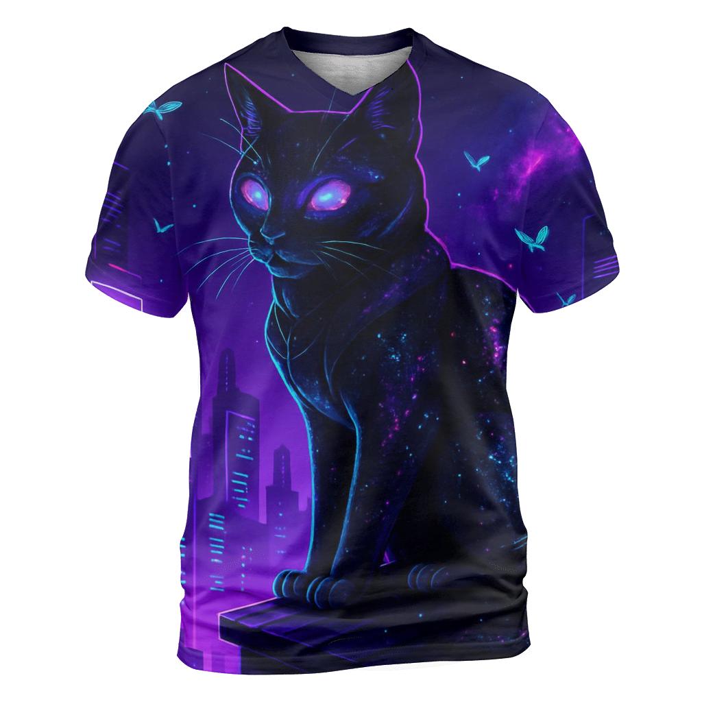 Nebula Nightwatcher Cat designer pattern shirts