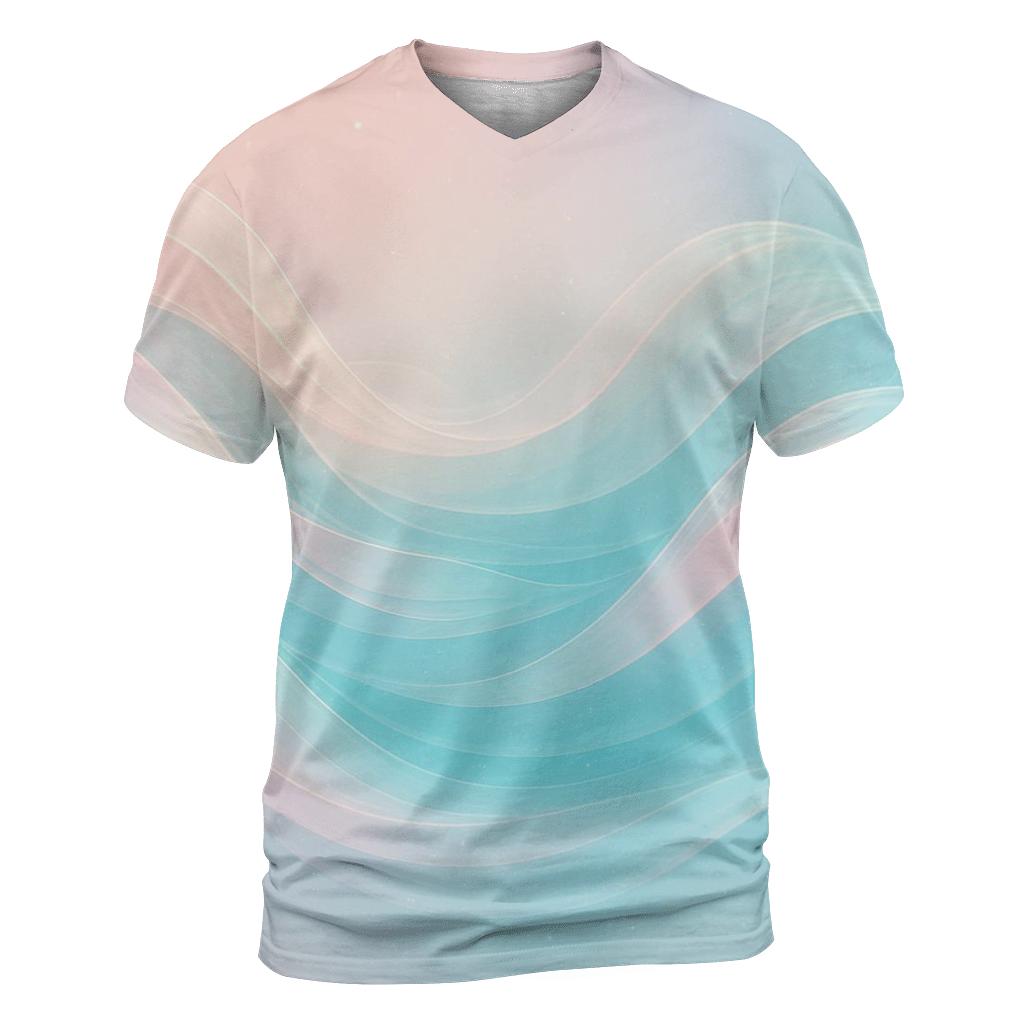 Aurora Waves Gradient statement graphic shirts