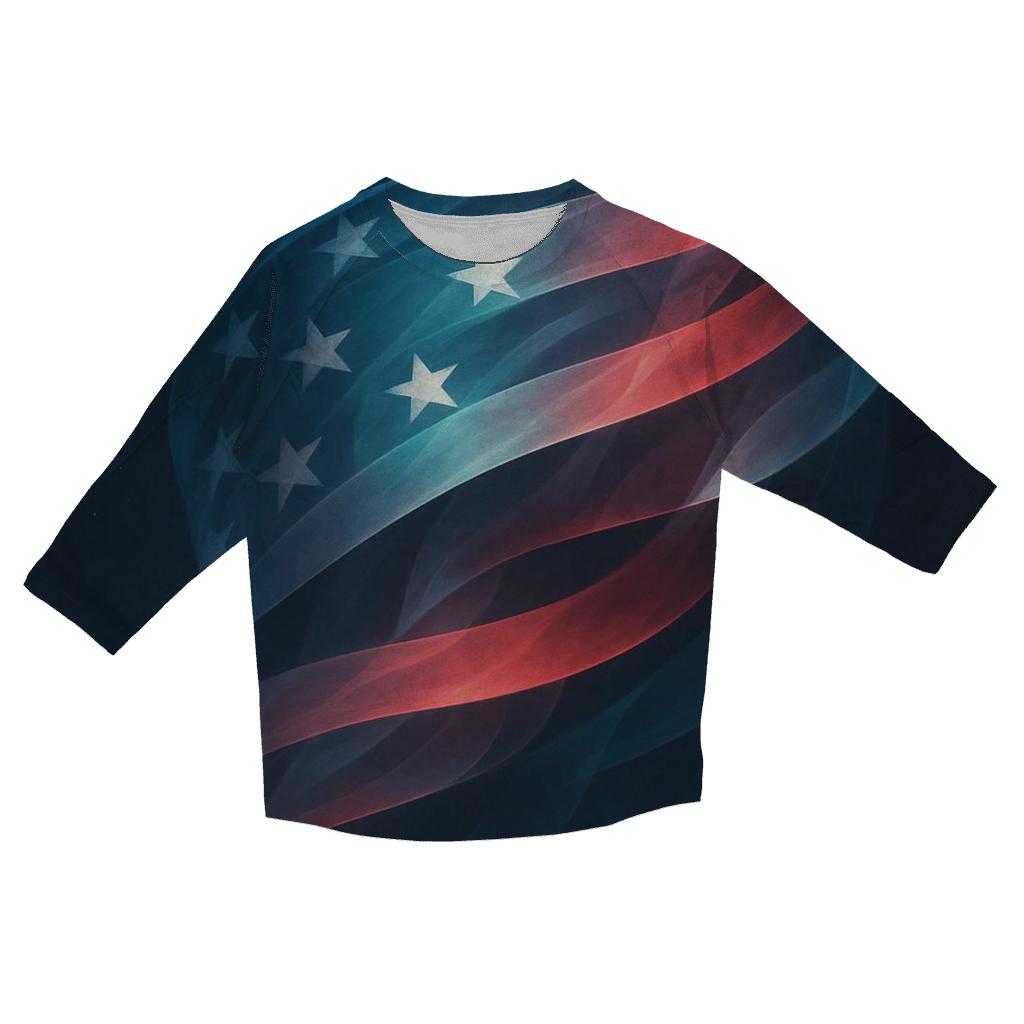 Aurora Banner Twist cotton quarter sleeve shirts