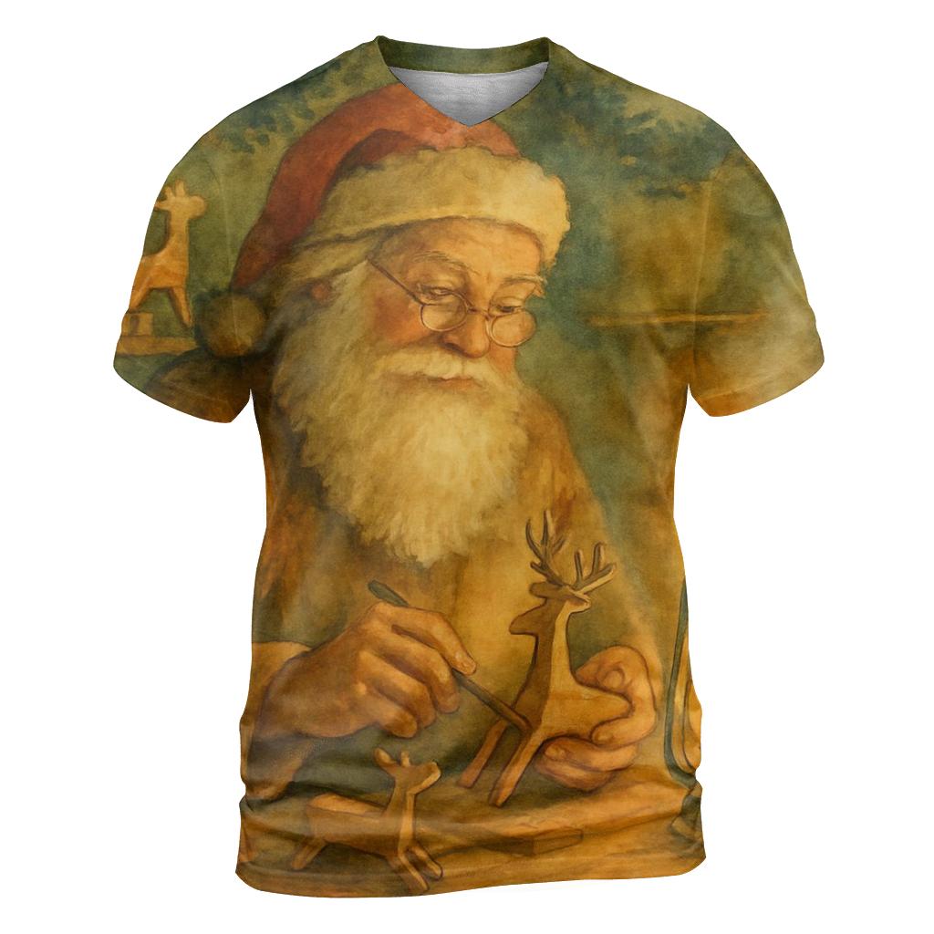 Nordic Hearthwood Santa statement graphic shirts