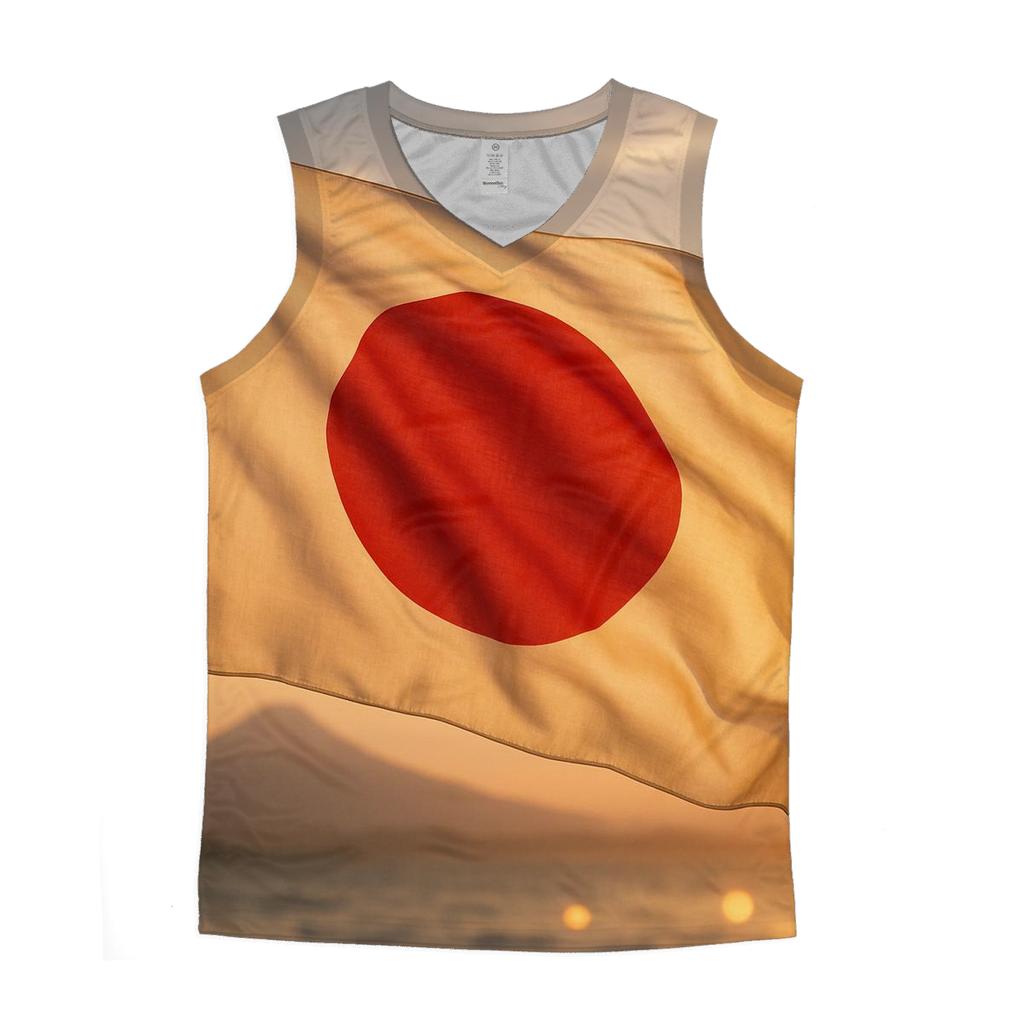 Japan Rising Fabric graphic print tank tops