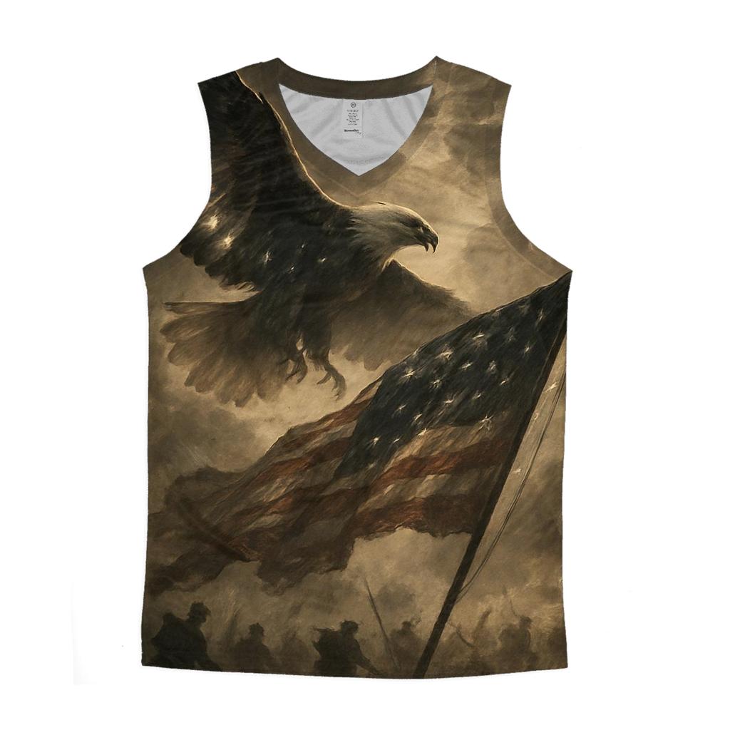 Eagle Over Watch cotton sleeveless tops