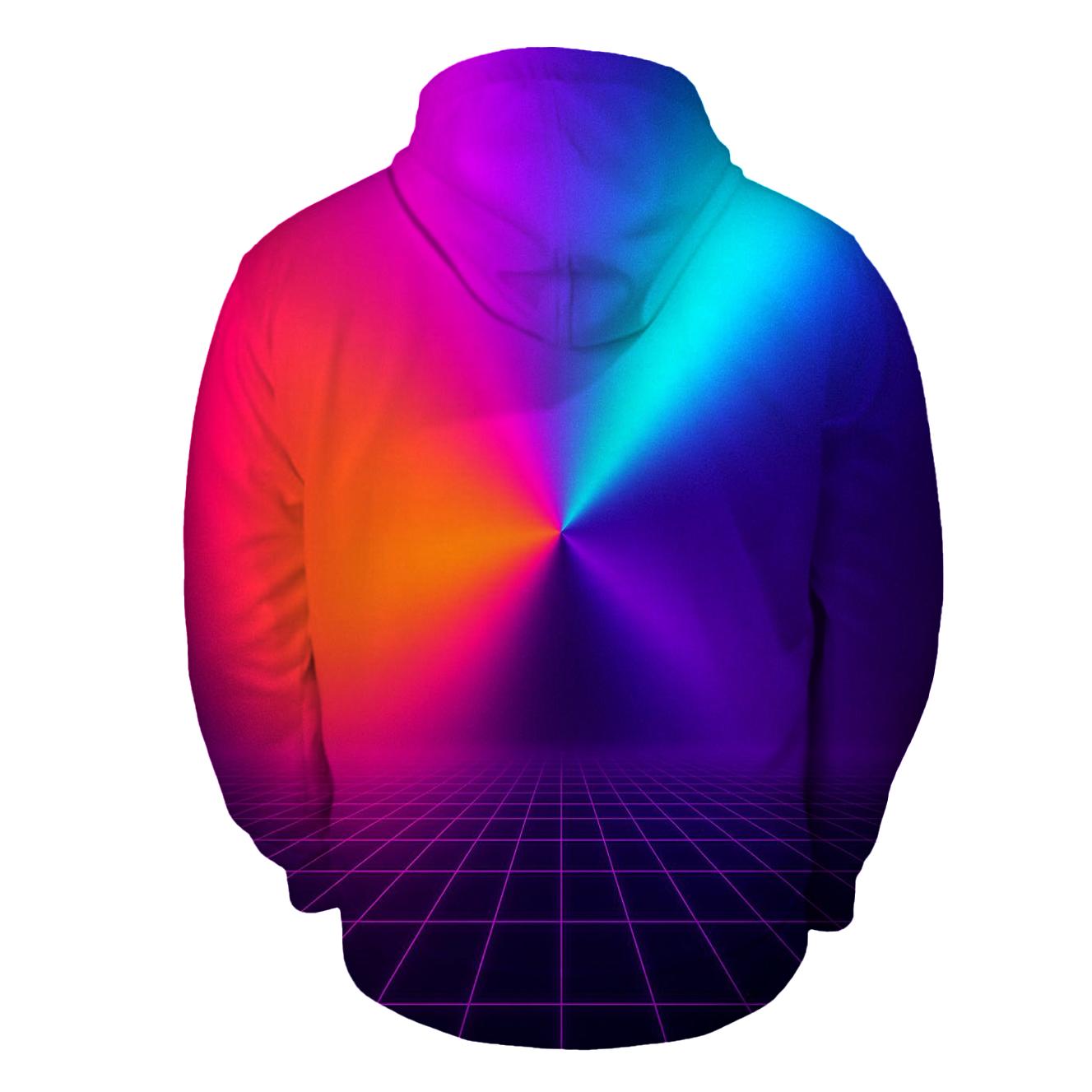 Neon Grid Sunset hoodie designs