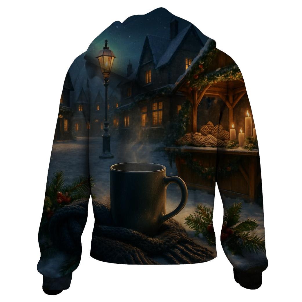 Midnight Carol Under Northern Lights custom hoodies