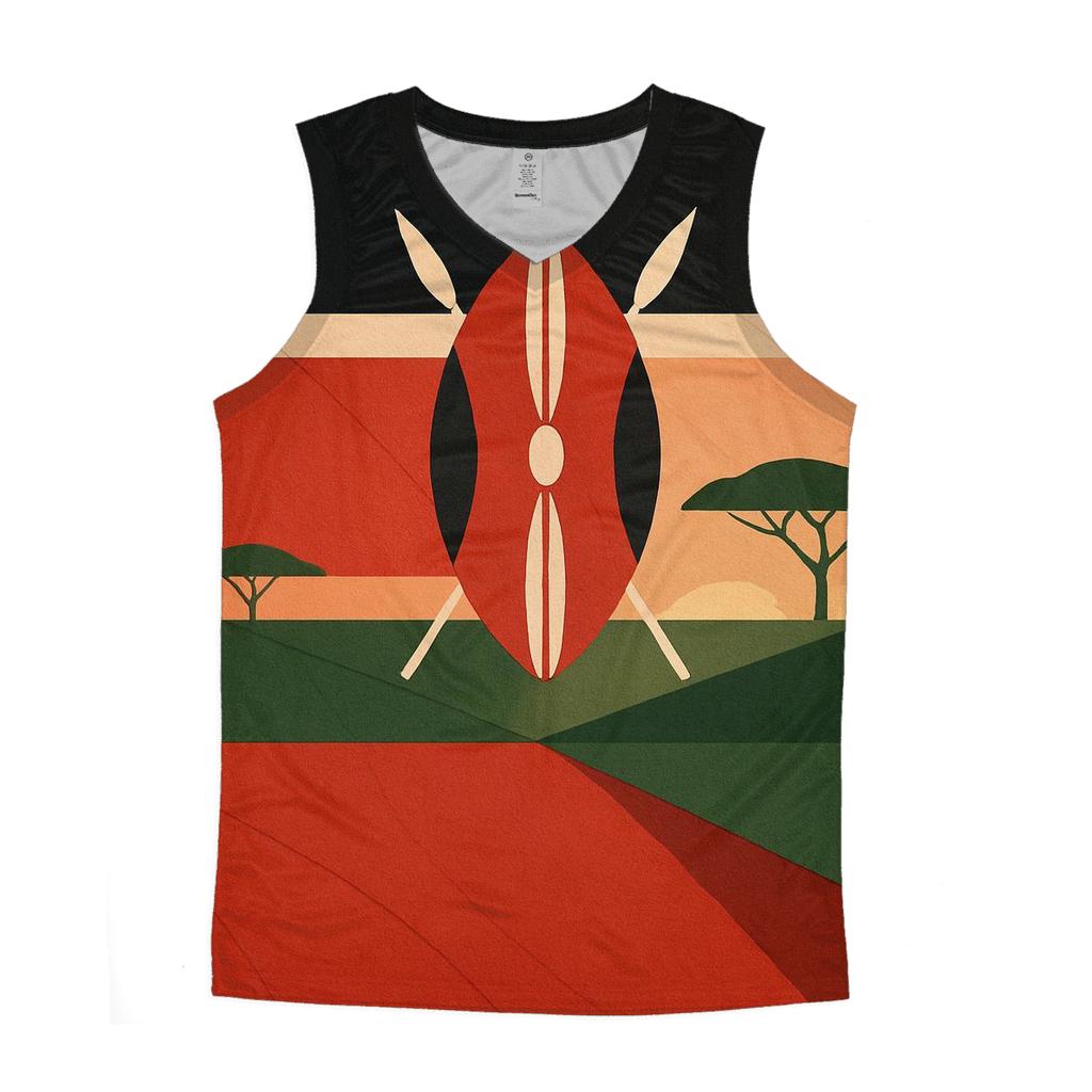 Kenya Geometric Horizon designer workout tanks