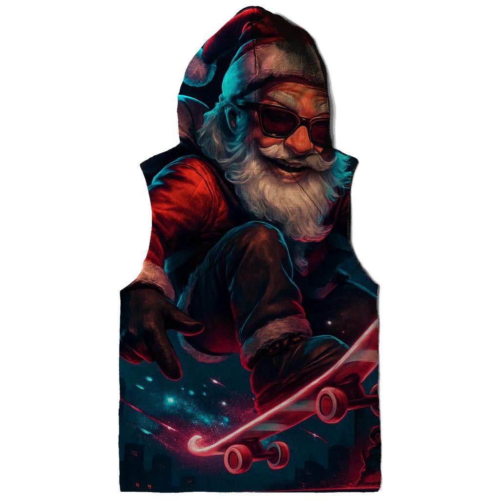 Neon Night Santa Skate pullover hoodies