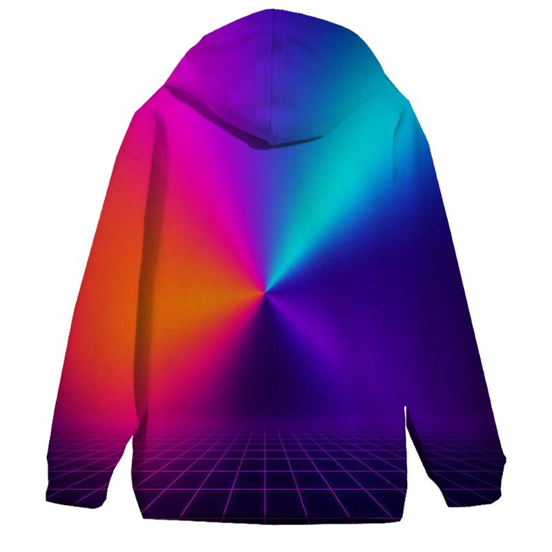 Neon Grid Sunset zip-up hoodies