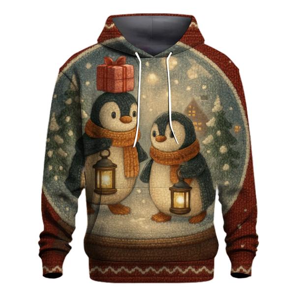 Snowglobe Penguin Lantern Parade premium hoodies