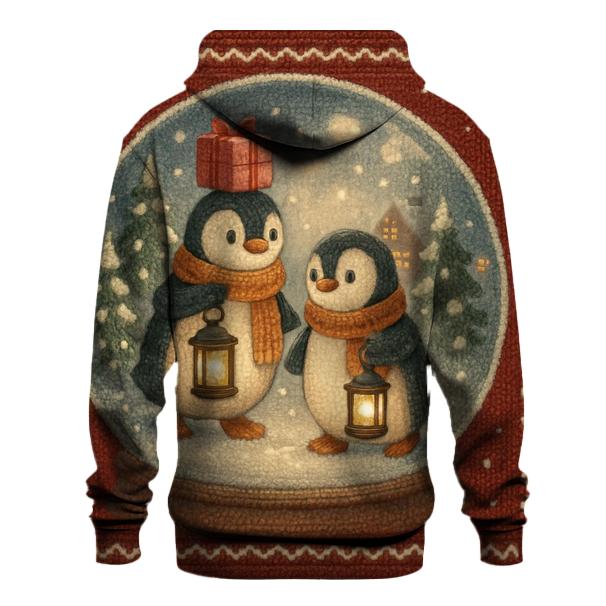 Snowglobe Penguin Lantern Parade premium hoodies
