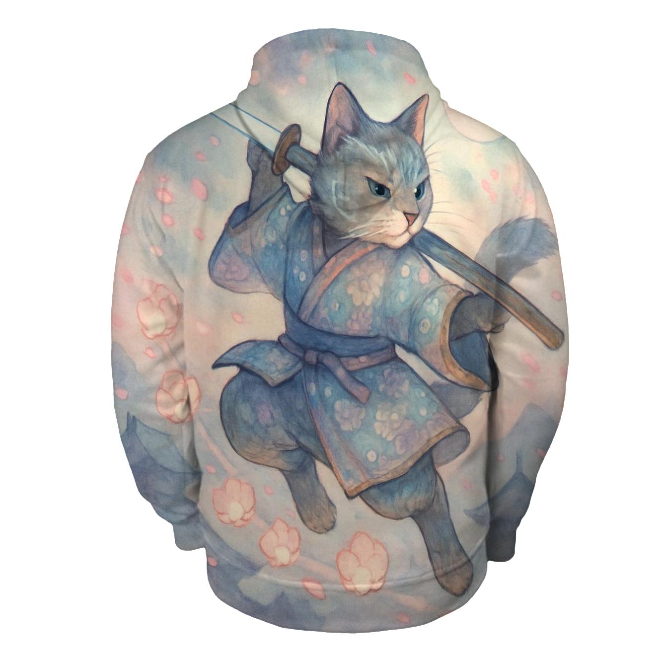Samurai Moon Guardian Cat hoodie trends