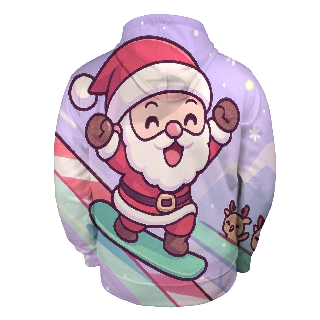 Chibi Snowboard Santa Boom hoodie styles