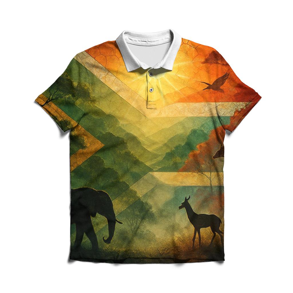 South Africa Mosaic Forest classic pique polos