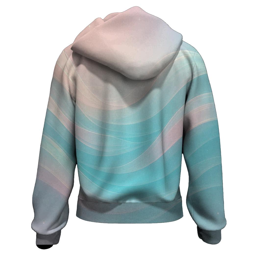 Aurora Waves Gradient premium hoodies