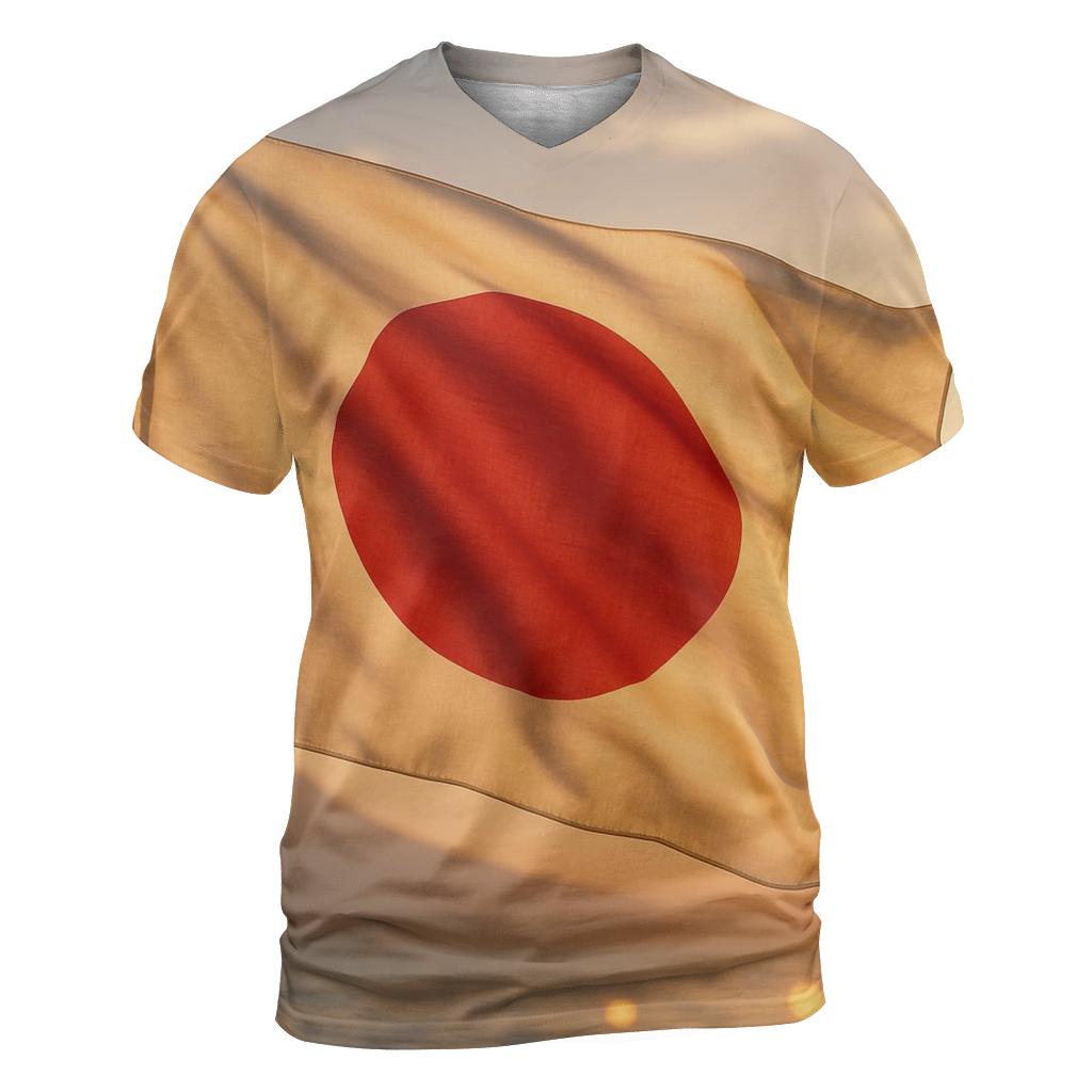 Japan Rising Fabric trendy printed shirt styles