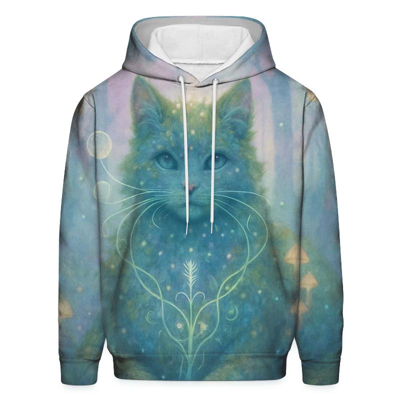 Dreamweaver Forest Spirit Cat graphic hoodies
