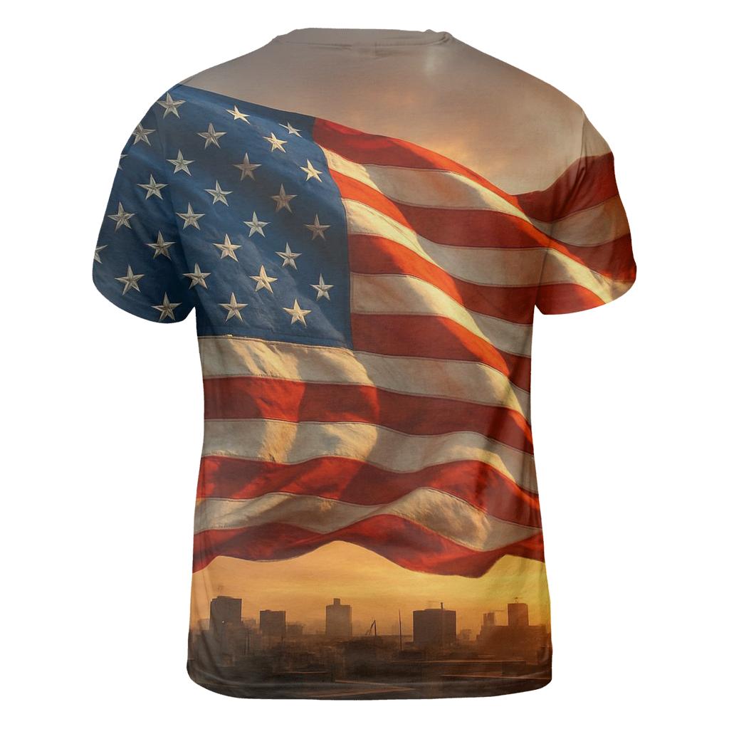 Liberty Fabric Surge vibrant all-over design tees