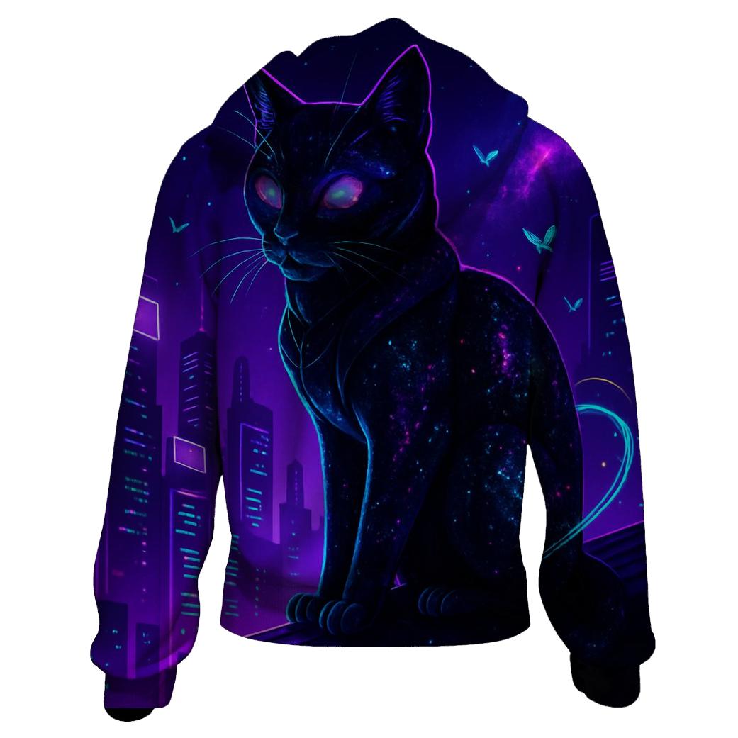 Nebula Nightwatcher Cat designer hoodies