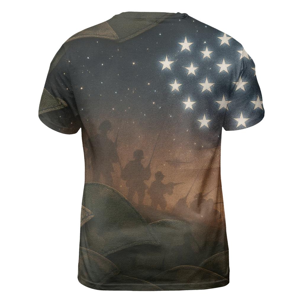 Camouflage Constellation statement graphic shirts