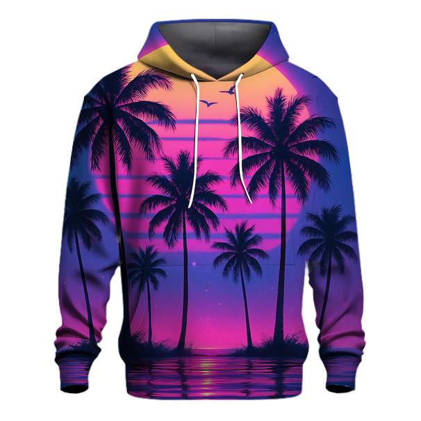 Neon Palm Reverie designer hoodies