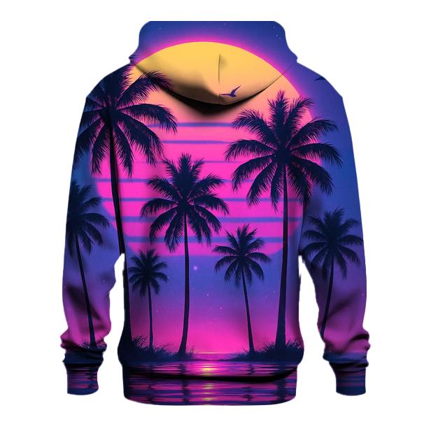 Neon Palm Reverie designer hoodies
