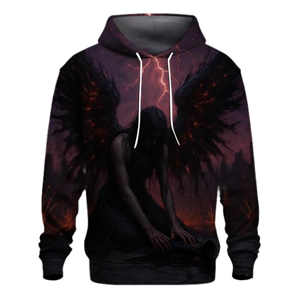 Fallen Angel Of Ashen Wings printed hoodies