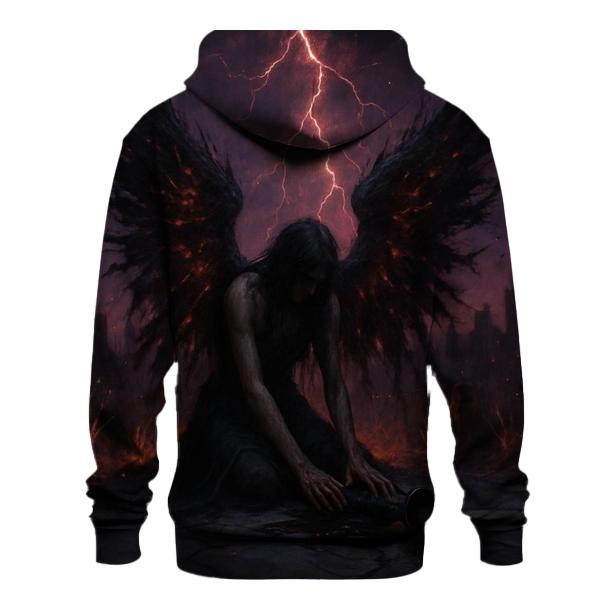 Fallen Angel Of Ashen Wings printed hoodies