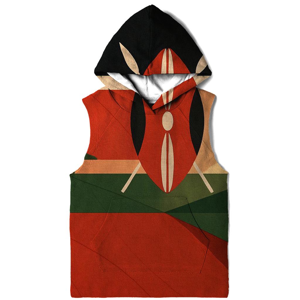Kenya Geometric Horizon premium hoodies