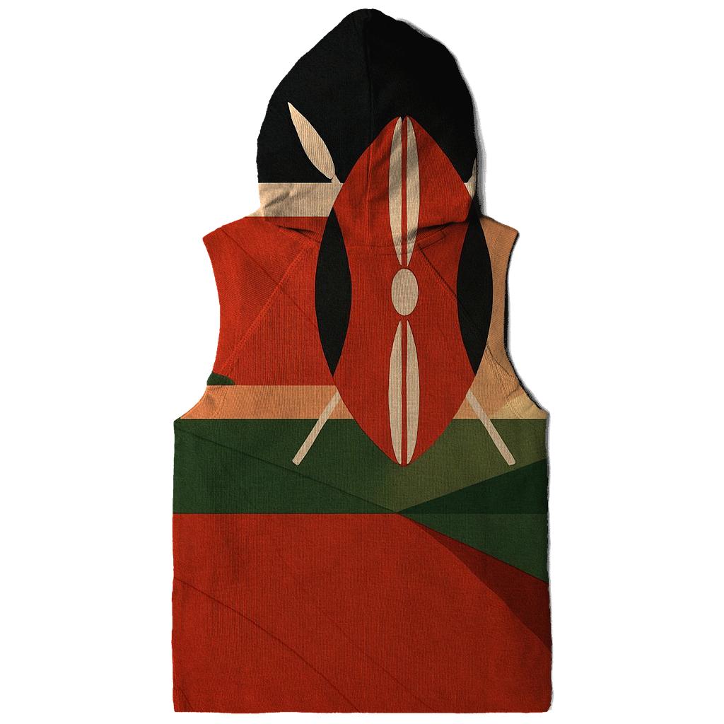 Kenya Geometric Horizon premium hoodies