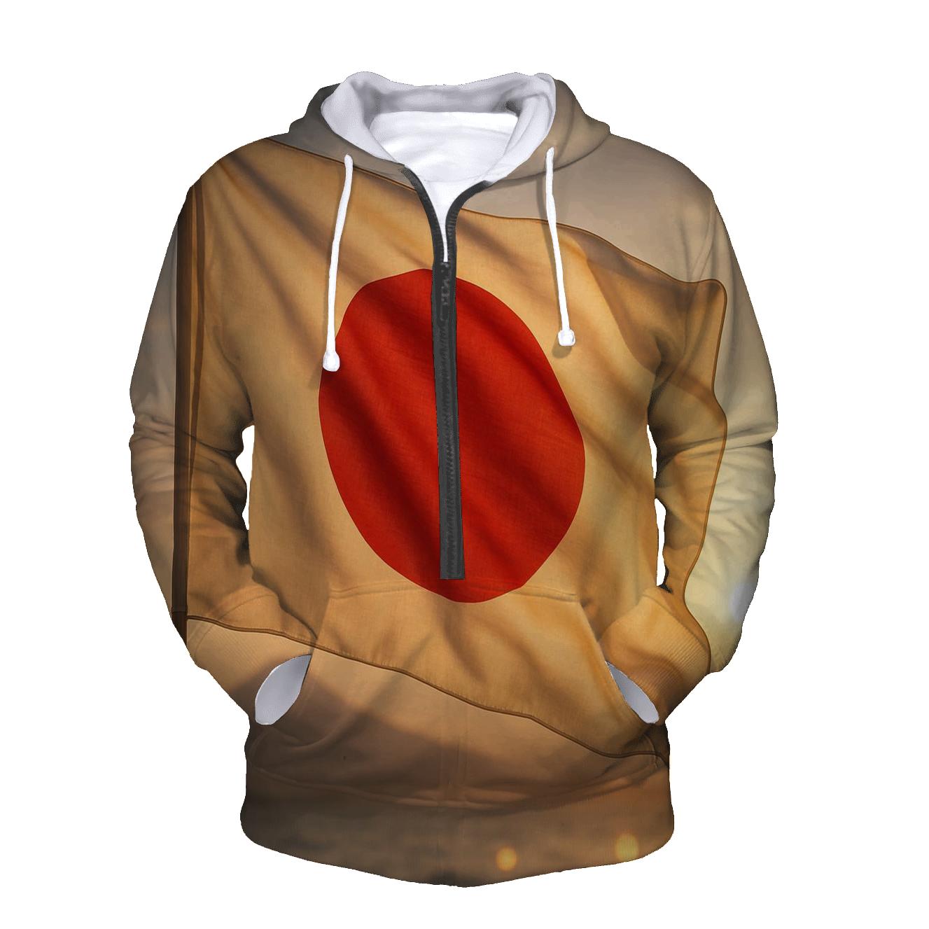 Japan Rising Fabric pullover hoodies