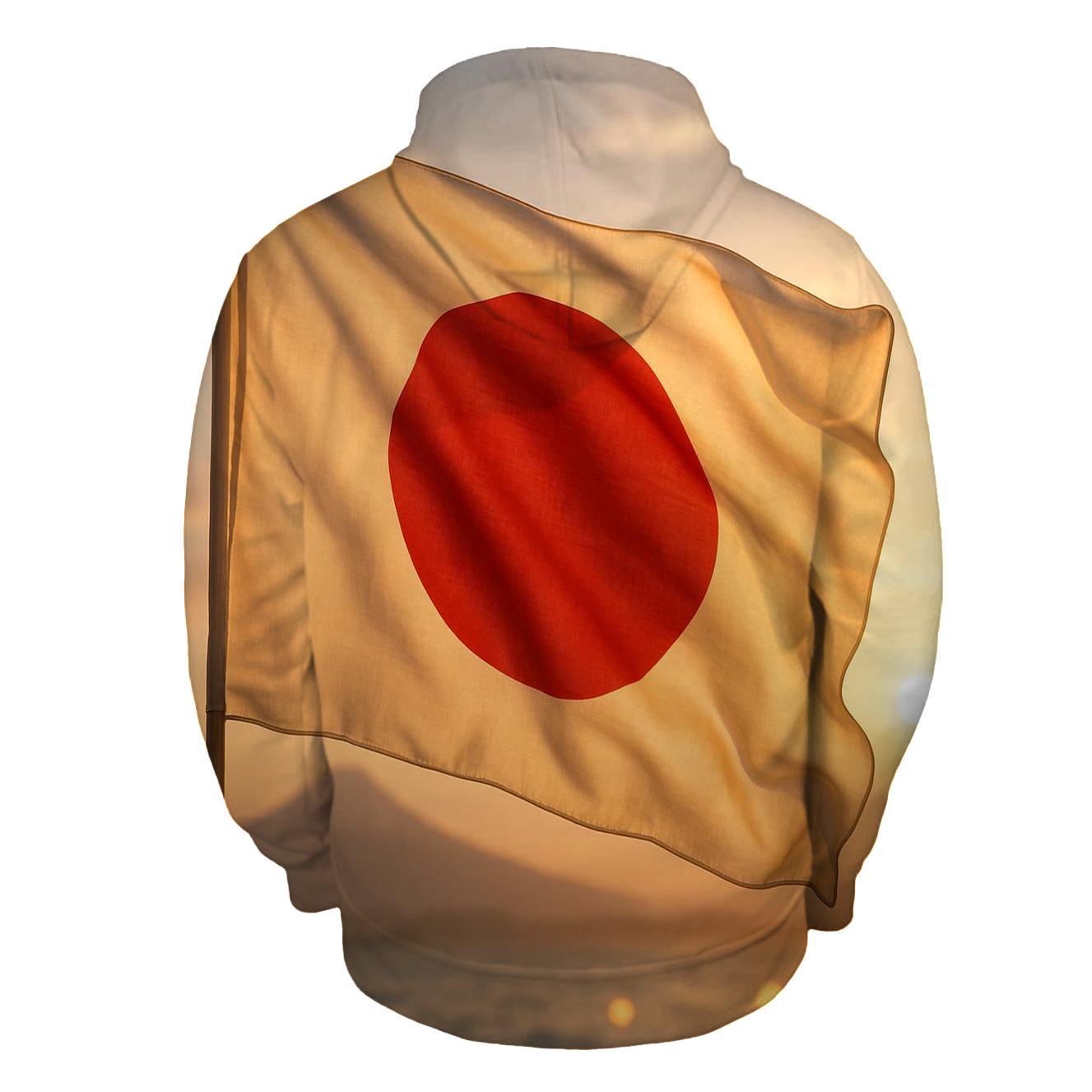 Japan Rising Fabric pullover hoodies