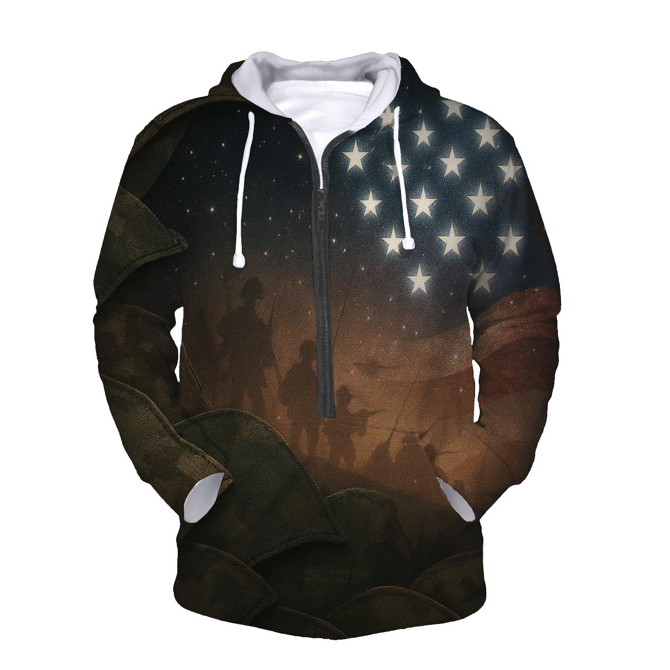 Camouflage Constellation zip-up hoodies