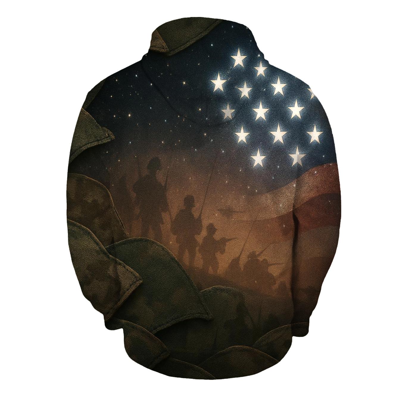Camouflage Constellation zip-up hoodies