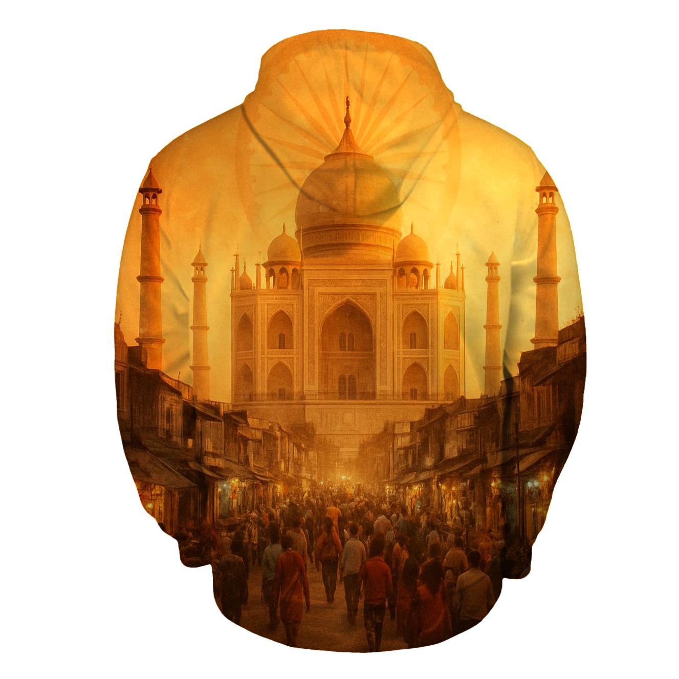 India Double Exposure hoodies fashion
