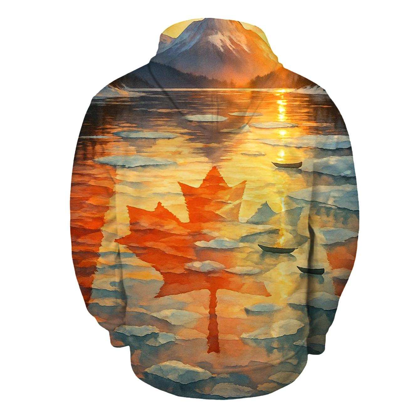 Canada Maple Reflection zip-up hoodies
