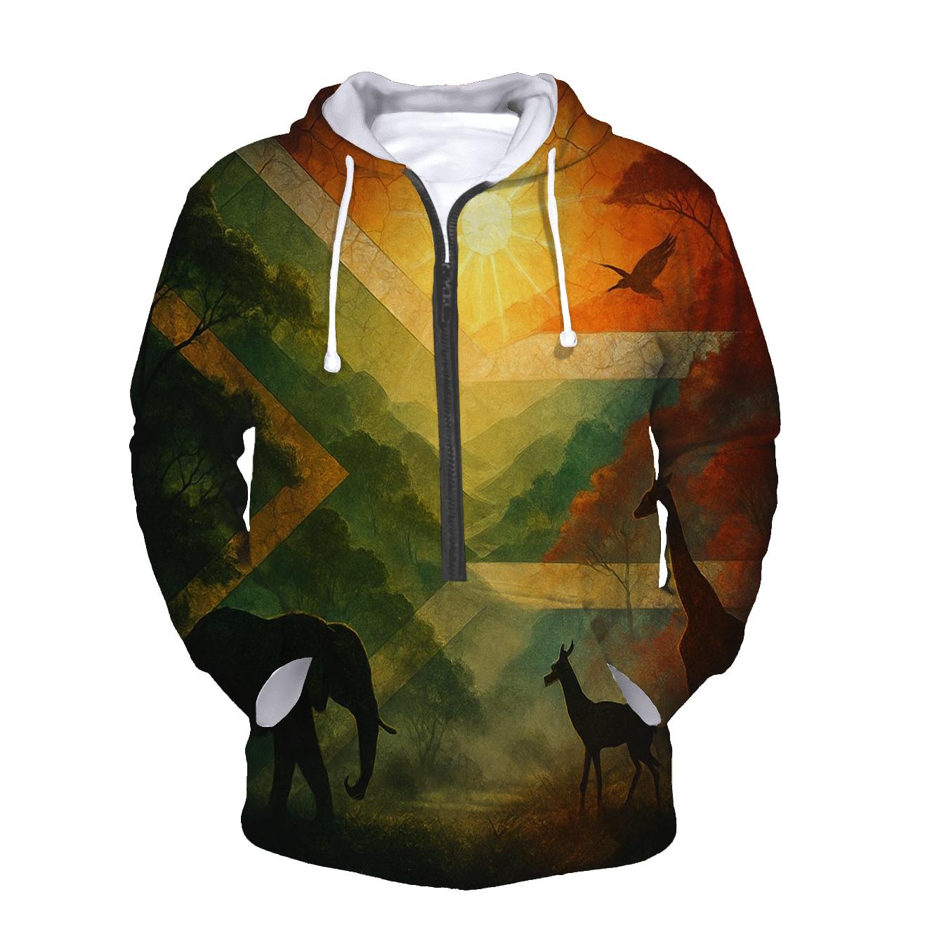 South Africa Mosaic Forest designer hoodies
