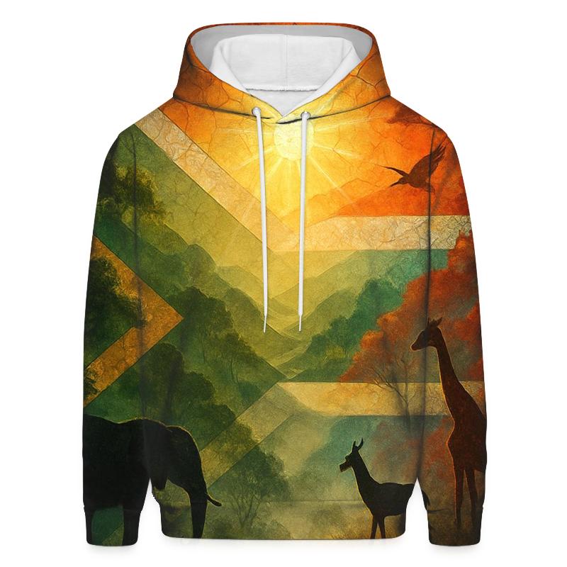 South Africa Mosaic Forest printed hoodies