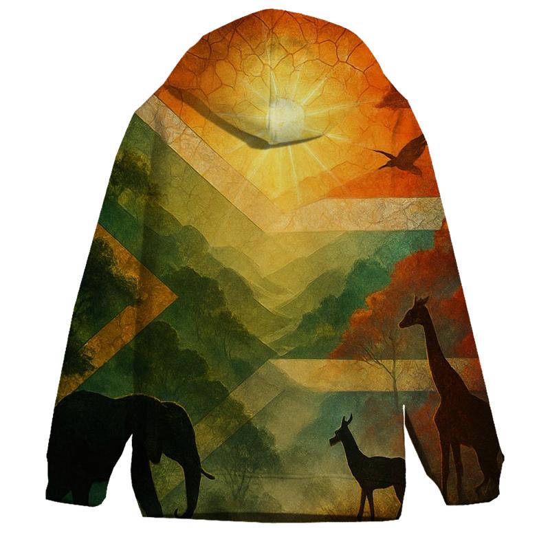 South Africa Mosaic Forest printed hoodies