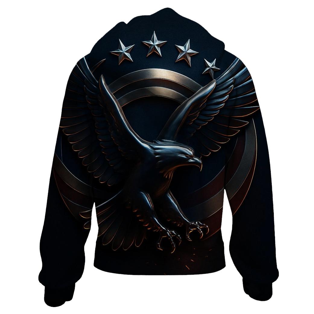 Eagle Halo Banner embroidered hoodies